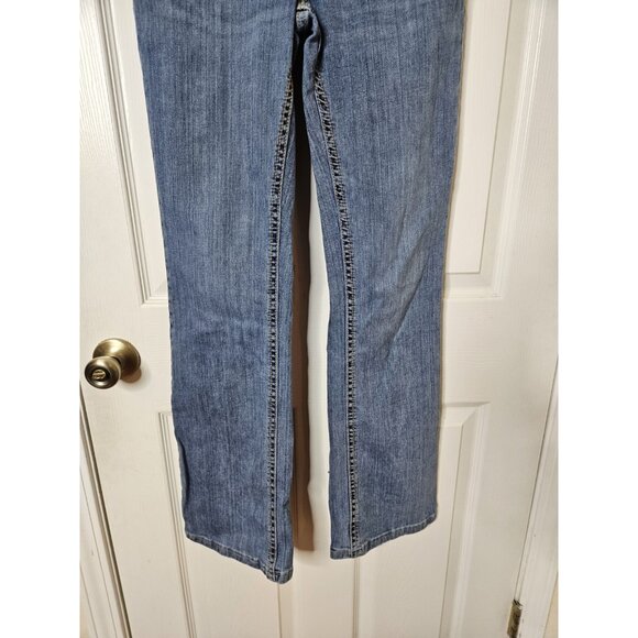 Wrangler Cowgirl Cut Jeans Womens 3/4x31 Blue Bootcut Denim Western - Picture 3 of 9